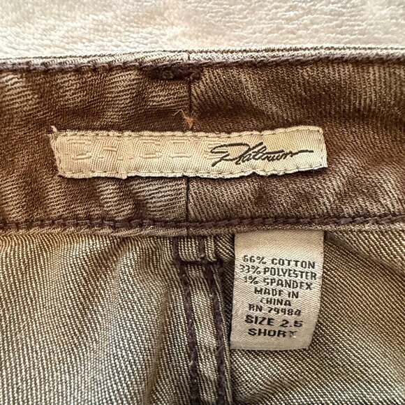 Chicos Platinum Brown Straight-Leg Pants‎ Womens Size 2.5 Short (35x28) Casual - Picture 3 of 12